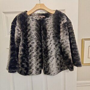 Adrienne Vittadini Lady's Faux Fur Opera Jacket Coat SZ-4